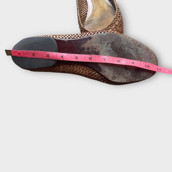 Lauren Ralph Lauren Braided Woven Leather Ballet Flats Sz 9.5 Boho Balletcore - Picture 8 of 8